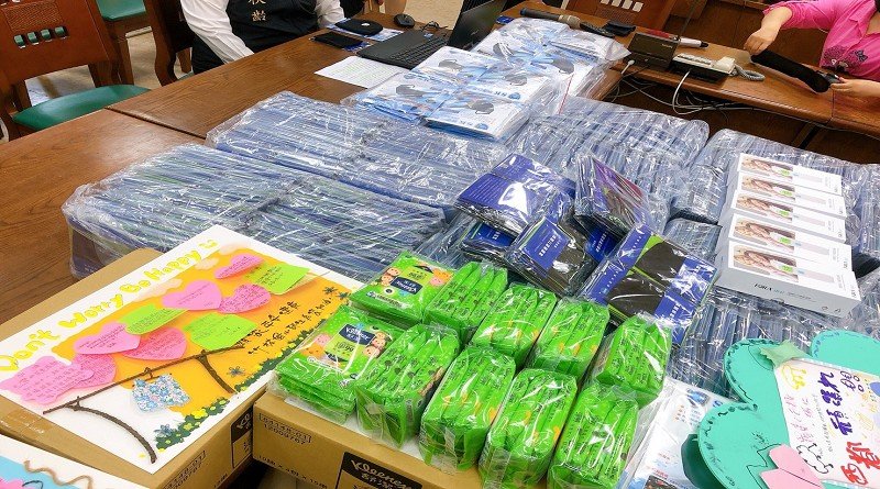 羅東鎮送愛日本姊妹市-宮崎縣西都市,捐防疫物資