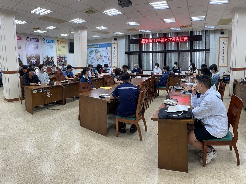 因應疫情羅東鎮役男抽籤採分梯分流