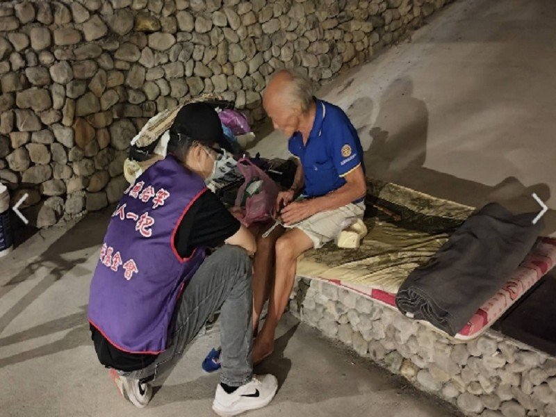 凱米颱風來勢洶洶 人安羅東站加強日夜街頭關懷