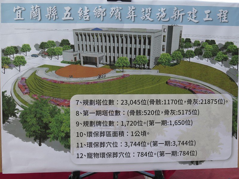 五結鄉第一公墓納骨堂新建暨環保多元葬法園區興建工程動土