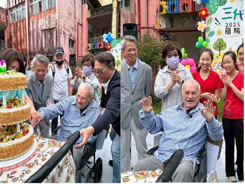 蘭陽青年會辦「三代藝起幸福野餐趣」為創辦人秘克琳神父 90 歲生日暖壽