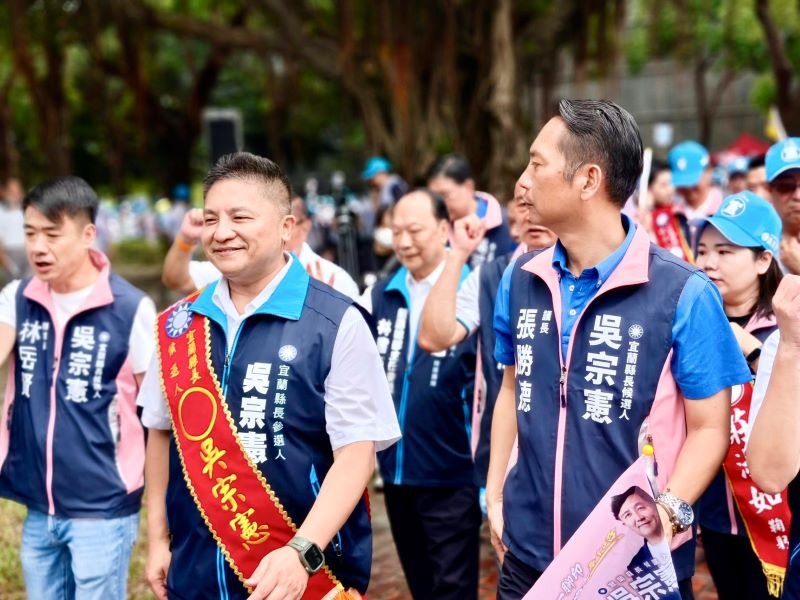 選戰倒數80天 吳宗憲、張勝德啟動兩天「掃街馬拉松」